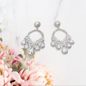 Sparkly dangling chandelier earrings